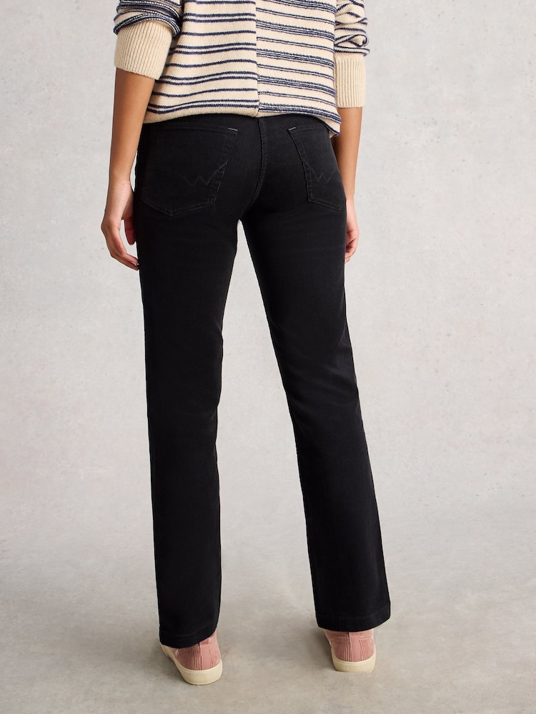 White Stuff Grey Brooke Cord Straight Trousers - Image 2 of 6