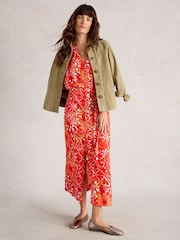 White Stuff Red Kiki Kimono Dress - Image 2 of 6