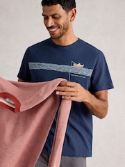 White Stuff Blue Abersoch Graphic In the Ocean T-Shirt - Image 3 of 6