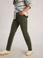 White Stuff Green Brooke Cord Straight Trousers - Image 4 of 6