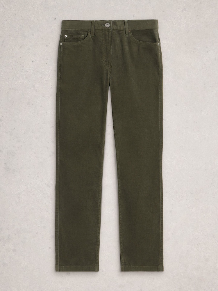 White Stuff Green Brooke Cord Straight Trousers - Image 6 of 6