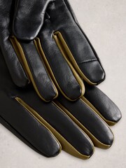 White Stuff Black Carrie Leather Gloves - Image 2 of 2