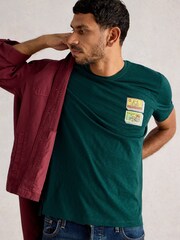White Stuff Abersoch Graphic Pocket Bike T-Shirt - Imagen 3 de 6
