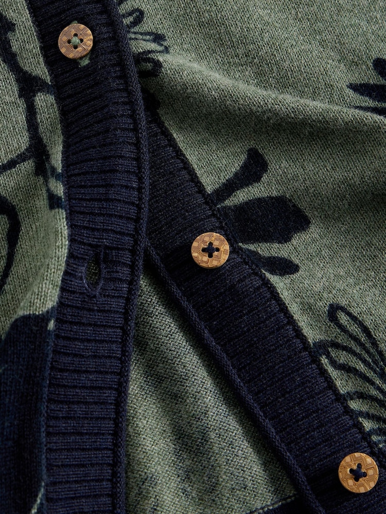 White Stuff Green Lulu Print Cardigan - Image 6 of 6 White Stuff Green Lulu Print Cardigan - Image 6 of 6