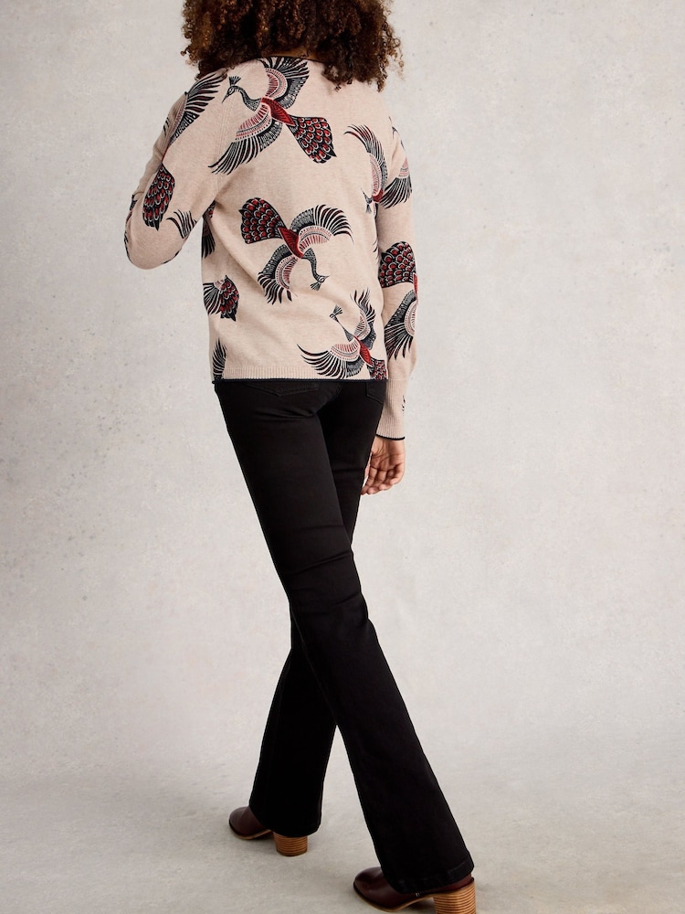 White Stuff Natural Lulu Print Cardigan - Image 2 of 6