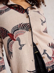 White Stuff Natural Lulu Print Cardigan - Image 3 of 6