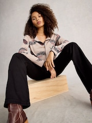 White Stuff Natural Lulu Print Cardigan - Image 4 of 6