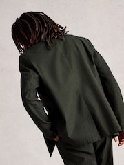 White Stuff Green Herringbone Blazer - Image 2 of 6