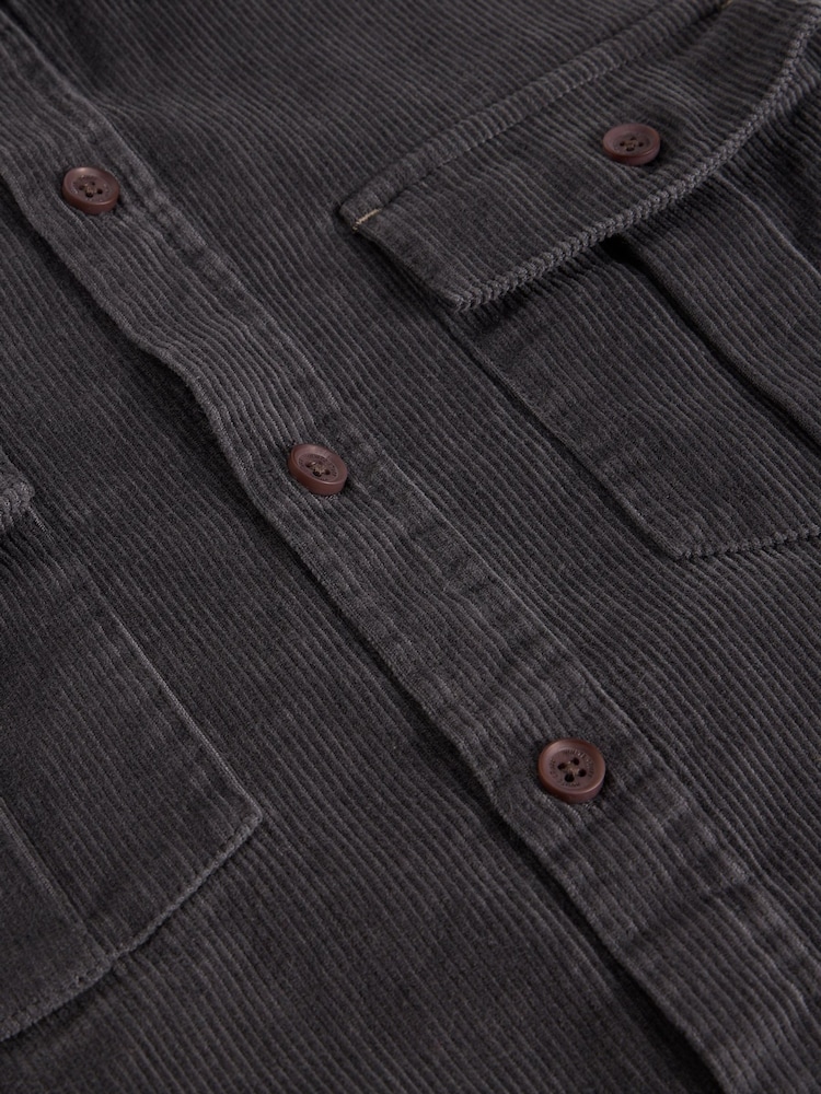 White Stuff Grey Griffin Cord Shirt - Image 6 of 6