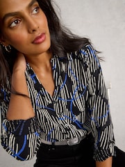 White Stuff Black Annie Jersey Shirt - Image 3 of 6