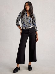 White Stuff Black Annie Jersey Shirt - Image 4 of 6