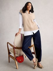 White Stuff Natural Cashmere V-Neck Tank - Image 1 of 6