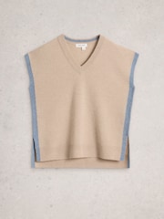 White Stuff Natural Cashmere V-Neck Tank - Image 5 of 6
