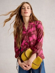 White Stuff Purple Annie Jersey Shirt - Image 3 of 6