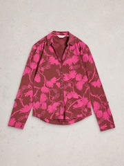 White Stuff Purple Annie Jersey Shirt - Image 5 of 6