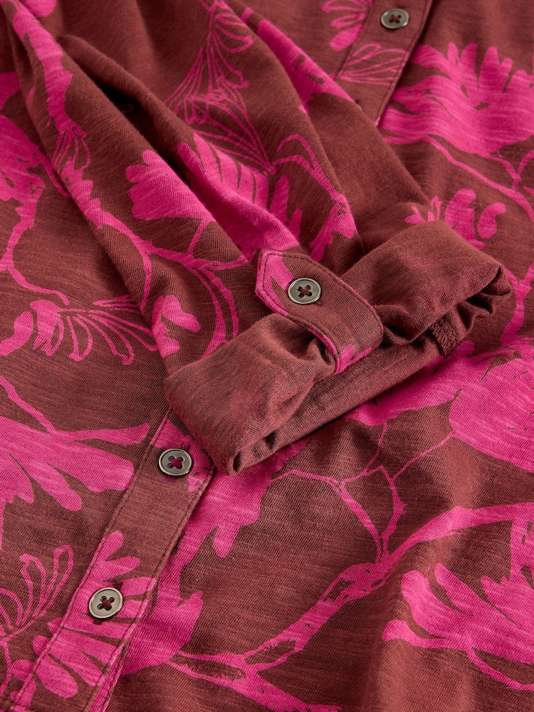 White Stuff Purple Annie Jersey Shirt - Image 6 of 6
