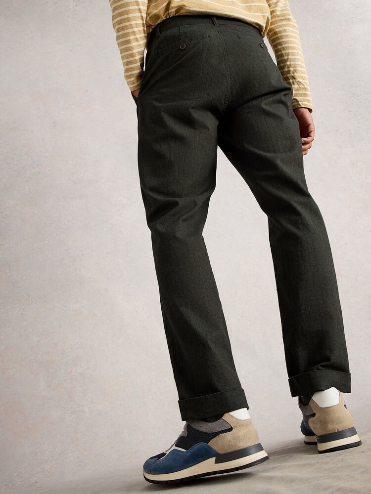 White Stuff Green Herringbone Trousers - Image 2 of 6