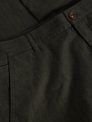White Stuff Green Herringbone Trousers - Image 6 of 6