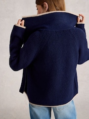 White Stuff Blue Betty Bomber Cardigan - Image 2 of 6