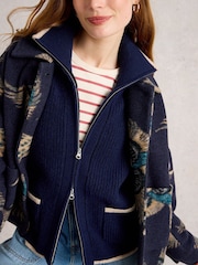 White Stuff Blue Betty Bomber Cardigan - Image 3 of 6