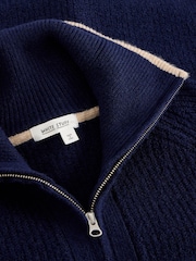 White Stuff Blue Betty Bomber Cardigan - Image 6 of 6