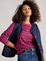 Morado - White Stuff Clara Stitch T-Shirt - Imagen 4 de 6