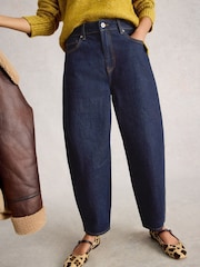 White Stuff Blue Aubrey Barrel Leg Jeans - Image 1 of 6