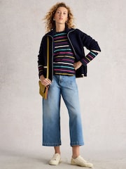 White Stuff Blue Clara Stripe Long Sleeve T-Shirt - Image 3 of 6