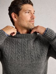 White Stuff Grey Berkley Crew Neck Jumper - Image 4 of 6