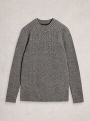 White Stuff Grey Berkley Crew Neck Jumper - Image 5 of 6