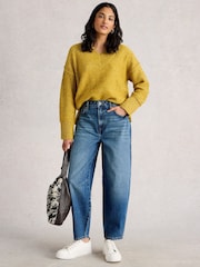 White Stuff Blue Aubrey Barrel Leg Jeans - Image 3 of 4
