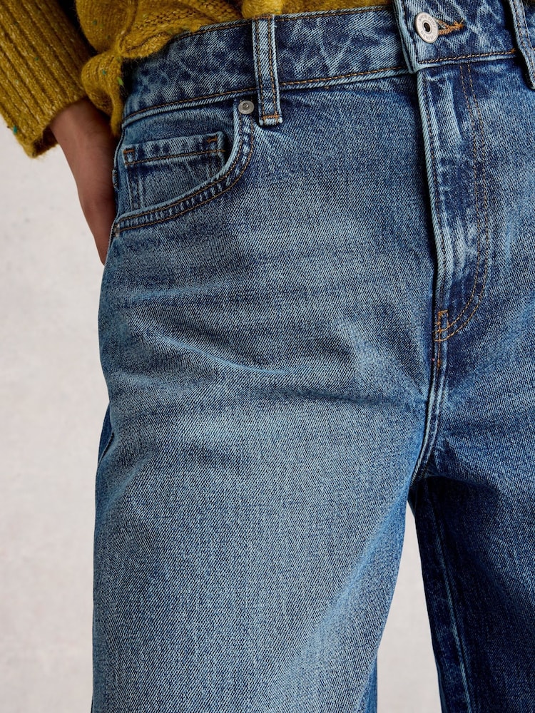 White Stuff Blue Aubrey Barrel Leg Jeans - Image 4 of 4
