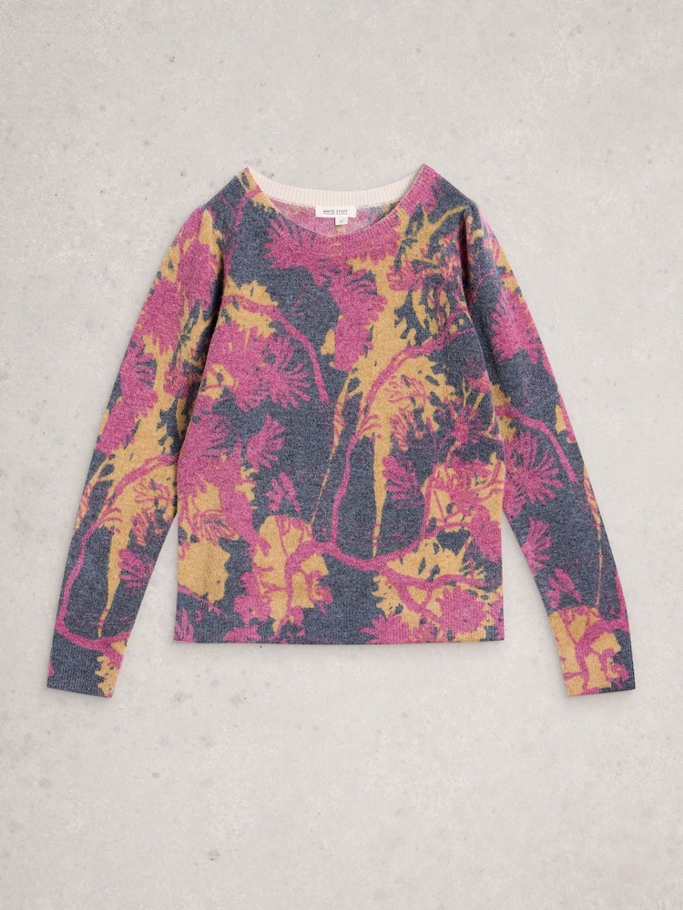 White Stuff Blue Jodie Printed Jumper - Image 7 of 7 White Stuff Blue Jodie Printed Jumper - Image 7 of 7