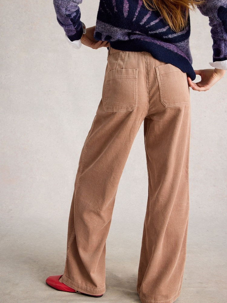 White Stuff Natural Belle Cord Wide Leg Trousers - Image 2 of 6