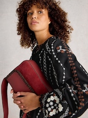White Stuff Black Aurora Embroidered Dress - Image 4 of 6