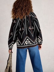 White Stuff Black Aurora Embroidered Top - Image 2 of 6
