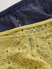 أزرق داكن/أخضر - حزمة من 2 سراويل تحتية دانتيل - صورة 10 من 10