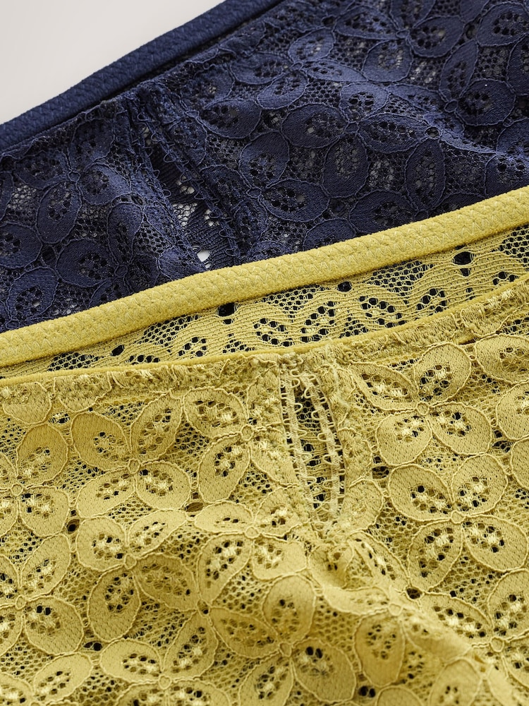 أزرق داكن/أخضر - حزمة من 2 سراويل تحتية دانتيل - صورة 10 من 10 أزرق داكن/أخضر - حزمة من 2 سراويل تحتية دانتيل - صورة 10 من 10