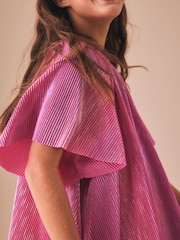 Pink Sparkle Angel Sleeve Party Dress (3-16yrs) - Image 5 of 9