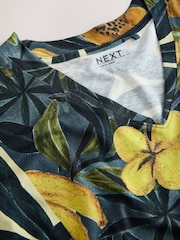 Floral Print Cotton Cap Sleeve V-Neck Mini Dress - Image 5 of 6