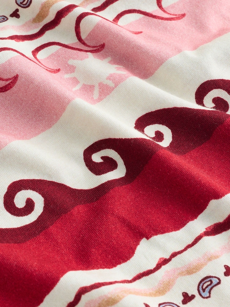 Pink Print Sleeveless V-Neck Slouch Dress - Image 2 of 3