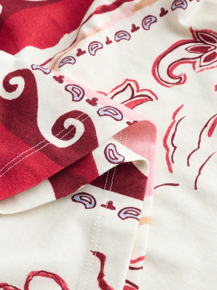 Pink Print Sleeveless V-Neck Slouch Dress - Image 3 of 3