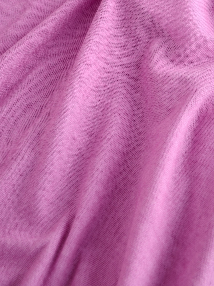 Purple Washed Scoop Neck Mini Dress - Image 4 of 4