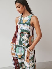 Orange/Graphic Scoop Back Jersey Maxi Dress - Image 5 of 5