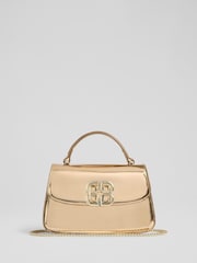 LK Bennett Metallic Annabelle Gold Patent Bag - Image 1 of 3