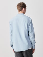 صباغة تبييض - Denim Pocket Long Sleeve Shirt - صورة 2 من 8