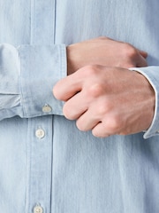 صباغة تبييض - Denim Pocket Long Sleeve Shirt - صورة 5 من 8