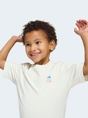 adidas White Marvel Avengers Graphic Little Kids T-Shirt - Image 4 of 6