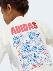 adidas White Marvel Avengers Graphic Little Kids T-Shirt - Image 5 of 6