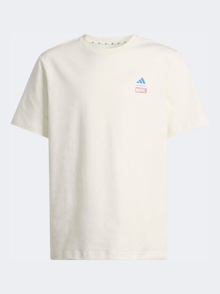 adidas White Marvel Avengers Graphic T-Shirt - Image 5 of 5